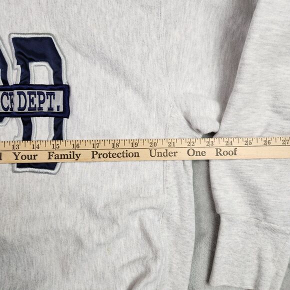 Vtg 90s Wyoming Police Department Sweater Size L Embroidered Spellout Streetwear - Picture 9 of 10